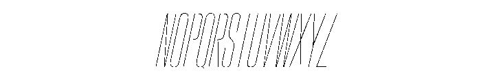 CrystalVAR UltraCondensedHairlineItalic Instance Font UPPERCASE