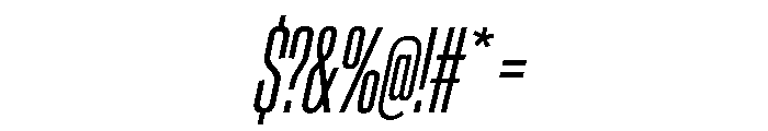 CrystalVAR UltraCondensedLightItalic Instance Font OTHER CHARS