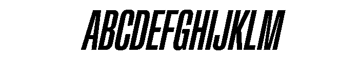CrystalVAR UltraCondensedMediumItalic Instance Font UPPERCASE