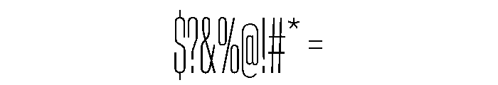 CrystalVAR UltraCondensedThin Instance Font OTHER CHARS