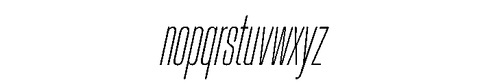 CrystalVAR UltraCondensedThinItalic Instance A1309653 Font LOWERCASE