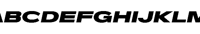 CrystalVAR UltraExpandedBlackItalic Instance Font UPPERCASE