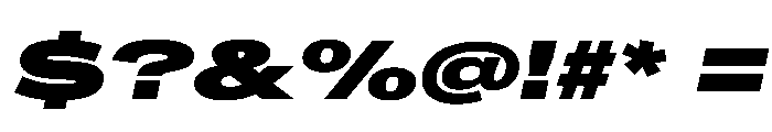 CrystalVAR UltraExpandedExtraBlackItalic Instance Font OTHER CHARS