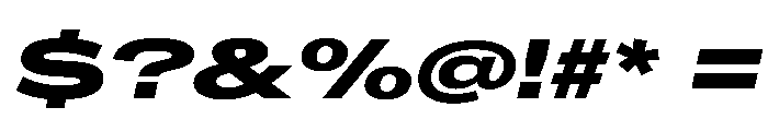 CrystalVAR UltraExpandedExtraBoldItalic Instance Font OTHER CHARS