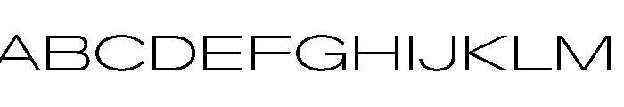 CrystalVAR UltraExpandedExtraLight Instance Font UPPERCASE