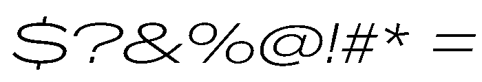CrystalVAR UltraExpandedExtraLightItalic Instance Font OTHER CHARS