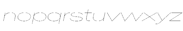 CrystalVAR UltraExpandedHairlineItalic Instance Font LOWERCASE