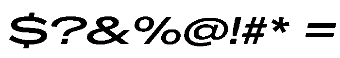 CrystalVAR UltraExpandedMediumItalic Instance Font OTHER CHARS
