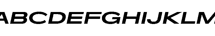 CrystalVAR UltraExpandedSemiBoldItalic Instance Font UPPERCASE
