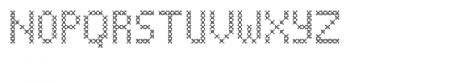 cross-stitch font Font LOWERCASE
