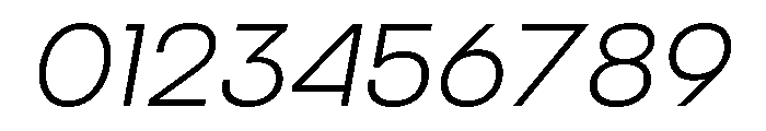 Criteria Extra Light Oblique Font OTHER CHARS