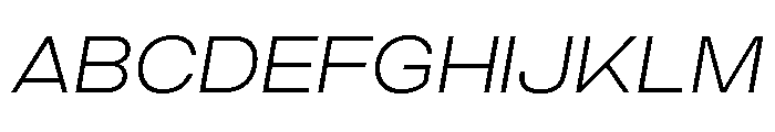 Criteria Extra Light Oblique Font UPPERCASE