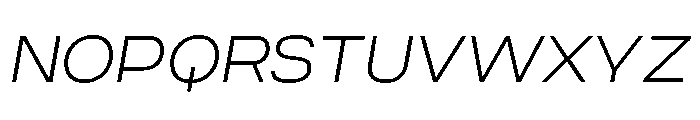 Criteria Extra Light Oblique Font UPPERCASE