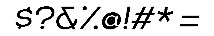 Criteria Light Oblique Font OTHER CHARS