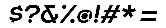 Criteria Medium Oblique Font OTHER CHARS