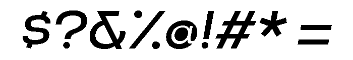 Criteria Regular Oblique Font OTHER CHARS