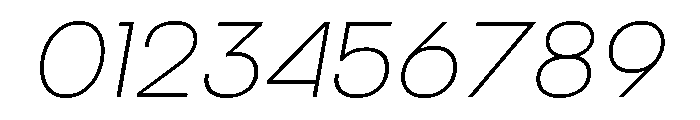 Criteria Thin Oblique Font OTHER CHARS