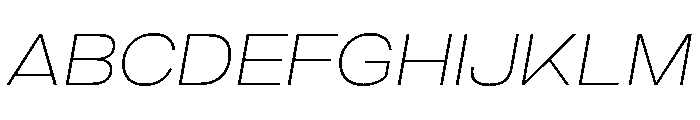 Criteria Thin Oblique Font UPPERCASE
