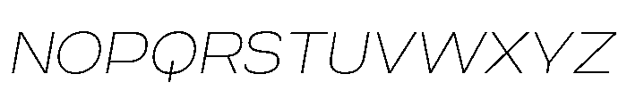 Criteria Thin Oblique Font UPPERCASE