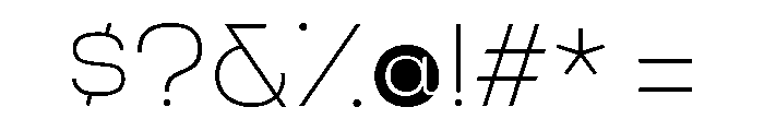Criteria Thin Font OTHER CHARS