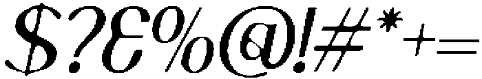 CS Abenia Drawn Italic otf (400) Font OTHER CHARS