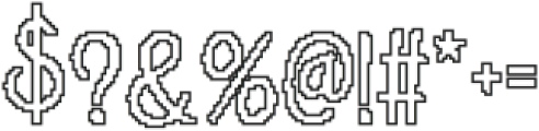 CS Abiola Pixel Outline otf (400) Font OTHER CHARS