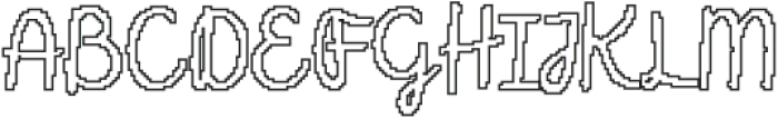 CS Abiola Pixel Outline otf (400) Font UPPERCASE