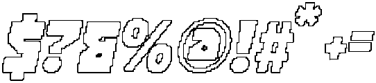 CS Ablaze Pixel Outline otf (400) Font OTHER CHARS