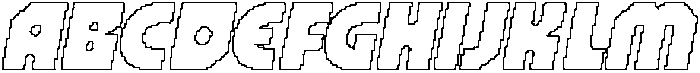 CS Ablaze Pixel Outline otf (400) Font UPPERCASE