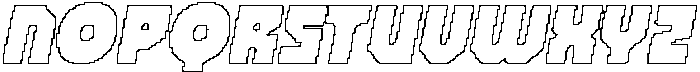 CS Ablaze Pixel Outline otf (400) Font UPPERCASE