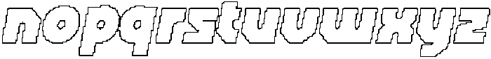 CS Ablaze Pixel Outline otf (400) Font LOWERCASE