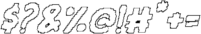 CS Adelmo Pixel Outline otf (400) Font OTHER CHARS