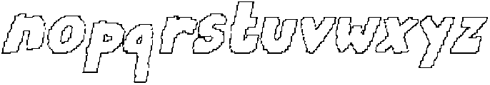 CS Adelmo Pixel Outline otf (400) Font LOWERCASE
