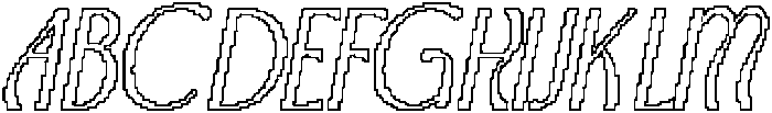 CS Akagi Pixel Outline otf (400) Font UPPERCASE