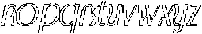 CS Akagi Pixel Outline otf (400) Font LOWERCASE