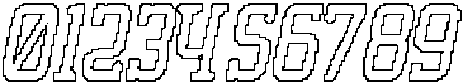 CS Akrone Pixel Italic Outline otf (400) Font OTHER CHARS