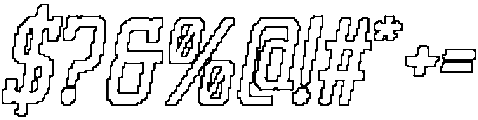 CS Akrone Pixel Italic Outline otf (400) Font OTHER CHARS