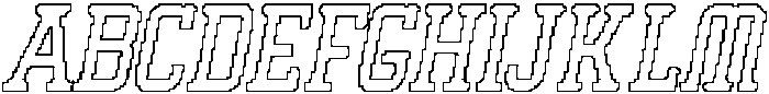 CS Akrone Pixel Italic Outline otf (400) Font UPPERCASE