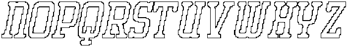 CS Akrone Pixel Italic Outline otf (400) Font UPPERCASE