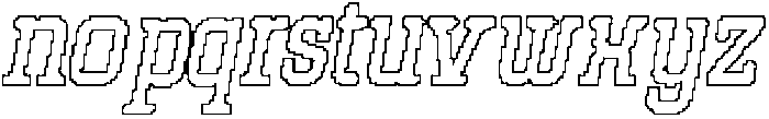 CS Akrone Pixel Italic Outline otf (400) Font LOWERCASE