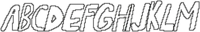 CS Aleksi Pixel Outline otf (400) Font UPPERCASE