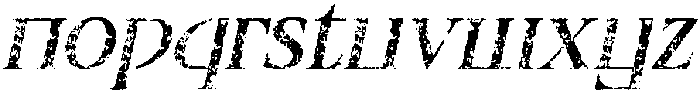 CS Alenka Stamp Italic otf (400) Font LOWERCASE
