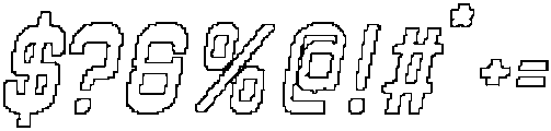 CS Algoma Pixel Outline otf (400) Font OTHER CHARS