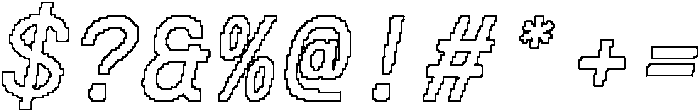 CS Alice Mono Pixel Outline otf (400) Font OTHER CHARS