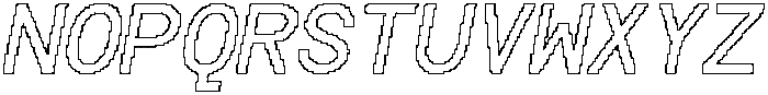 CS Alice Mono Pixel Outline otf (400) Font UPPERCASE