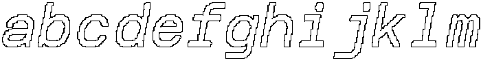 CS Alice Mono Pixel Outline otf (400) Font LOWERCASE