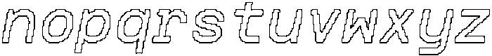 CS Alice Mono Pixel Outline otf (400) Font LOWERCASE