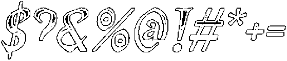 CS Alodia Stippled Italic otf (400) Font OTHER CHARS