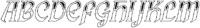 CS Alodia Stippled Italic otf (400) Font UPPERCASE