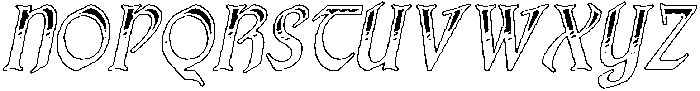 CS Alodia Stippled Italic otf (400) Font UPPERCASE